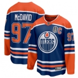 Men's Edmonton Oilers #97 Connor McDavid Royal 2025 Stanley Cup Final Home Breakaway Jersey