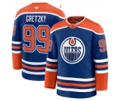 Men's Edmonton Oilers #99 Wayne Gretzky Royal 2025 Premium Home Stitched Hockey Jersey