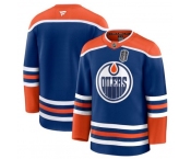 Men's Edmonton Oilers Blank Royal 2025 Stanley Cup Final Home Premium Jersey