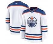 Men's Edmonton Oilers Blank White 2024-25 Away Stitched Hockey Jersey