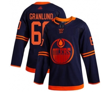 Men's Oilers #60 Markus Granlund Navy Alternate Authentic Stitched Hockey Jersey