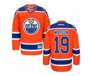 Men's Reebok Edmonton Oilers #19 Patrick Maroon Authentic Orange Third NHL Jersey