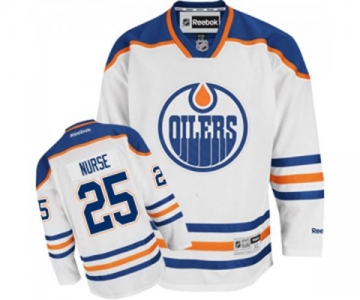 Reebok Edmonton Oilers #25 Darnell Nurse Authentic White Away NHL Jersey