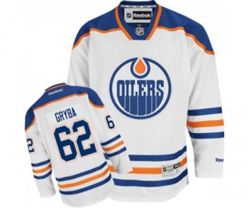 Reebok Edmonton Oilers #62 Eric Gryba Authentic White Away NHL Jersey