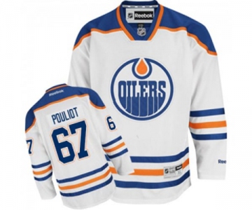 Reebok Edmonton Oilers #67 Benoit Pouliot Authentic White Away NHL Jersey