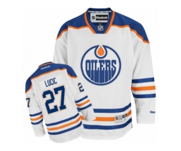 Women's Reebok Edmonton Oilers #27 Milan Lucic Premier White Away NHL Jersey