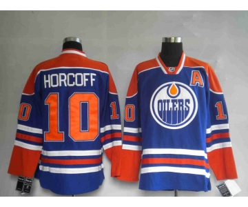 nhl edmonton oilers #10 horcoff lt.blue