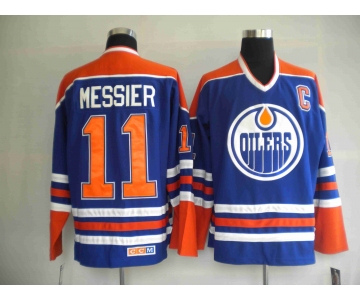 nhl edmonton oilers #11 messier lt.blue