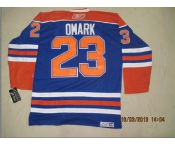 nhl jerseys edmonton oilers #23 omark blue