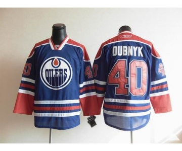 nhl jerseys edmonton oilers #40 dubnyk blue