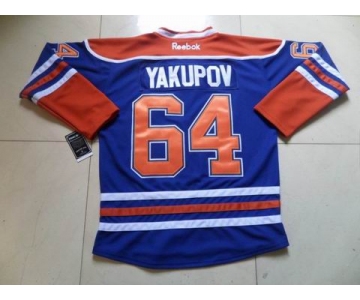 nhl jerseys edmonton oilers #64 yakupov lt.blue