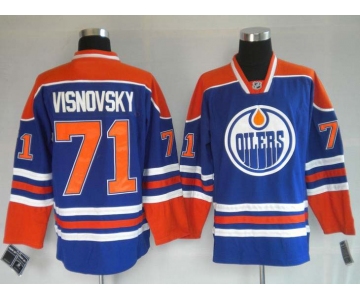 nhl jerseys edmonton oilers 71# visnovsky blue