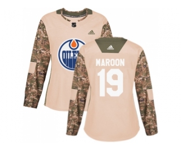 Women Adidas Edmonton Oilers #19 Patrick Maroon Camo Authentic 2017 Veterans Day Stitched NHL Jersey