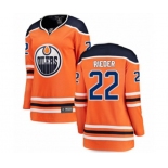 Women Edmonton Oilers #22 Tobias Rieder Authentic Orange Home Fanatics Branded Breakaway NHL Jersey