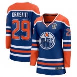 Women's Edmonton Oilers #29 Leon Draisaitl Royal 2025 Stanley Cup Final Home Breakaway Jersey