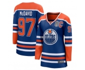 Women's Edmonton Oilers #97 Connor McDavid Royal 2025 Stanley Cup Final Home Breakaway Jersey