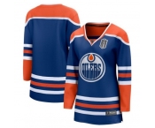 Women's Edmonton Oilers Blank Royal 2025 Stanley Cup Final Home Breakaway Jersey