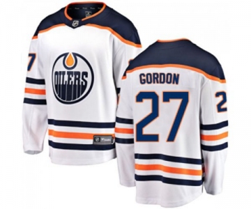 Youth Edmonton Oilers #27 Boyd Gordon Fanatics Branded White Away Breakaway NHL Jersey