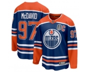 Youth Edmonton Oilers #97 Connor McDavid Royal 2025 Stanley Cup Final Home Breakaway Jersey
