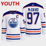 Youth Edmonton Oilers #97 Connor Mcdavid white adidas away stitched Hockey Jersey Youth Edmonton Oilers #97 Connor Mcdavid white adidas away stitched Hockey Jersey