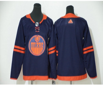 Youth Edmonton Oilers Blank Navy Blue 50th Anniversary Adidas Stitched NHL Jersey