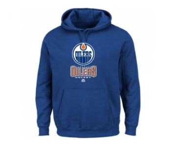 Edmonton Oilers Majestic Blue Critical Victory VIII Fleece Hoodie