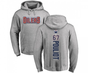 NHL Adidas Edmonton Oilers #67 Benoit Pouliot Ash Backer Pullover Hoodie