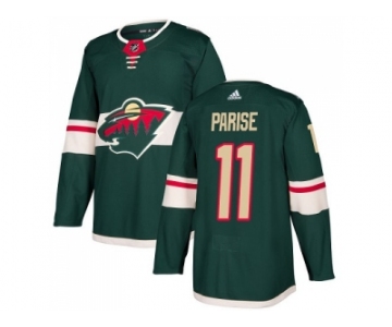 Men Adidas Minnesota Wild #11 Zach Parise Green Home Authentic Stitched NHL Jersey