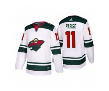 Men's adidas 2017-2018 Season Minnesota Wild #11 Zach Parise Away Jersey