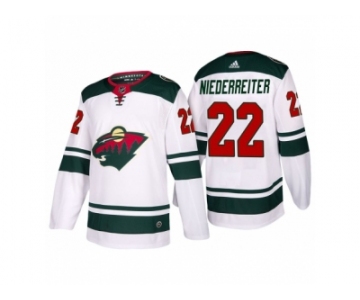 Men's adidas 2017-2018 Season Minnesota Wild #22 Nino Niederreiter Away Jersey