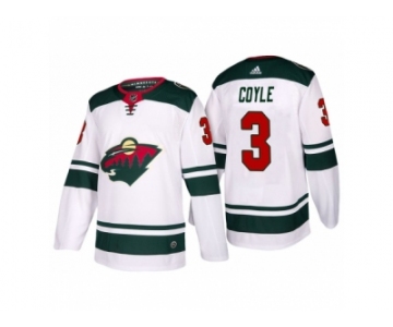 Men's adidas 2017-2018 Season Minnesota Wild #3 Charlie Coyle Away Jersey