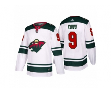 Men's adidas 2017-2018 Season Minnesota Wild #9 Mikko Koivu Away Jersey