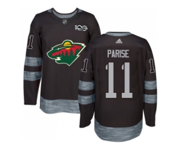 Minnesota Wild #11 Zach Parise Black 1917-2017 100th Anniversary Stitched NHL Jersey