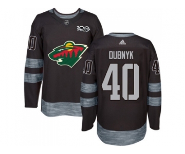 Minnesota Wild #40 Devan Dubnyk Black 1917-2017 100th Anniversary Stitched NHL Jersey