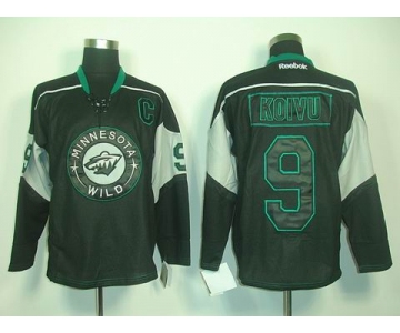 nhl jerseys minnesota wild #9 koivu black