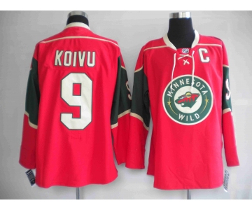 nhl jerseys minnesota wild 9# koivu red