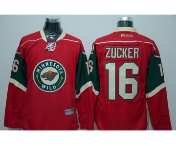 nhl jerseys minnesota wilds #16 zucker red