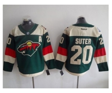 nhl jerseys minnesota wilds #20 suter green][2016 Stadium patch A][suter]