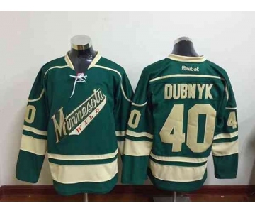 nhl jerseys minnesota wilds #40 dubnyk green