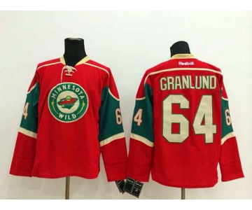 nhl jerseys minnesota wilds #64 granlund red