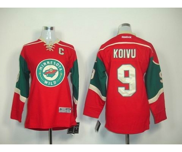 youth nhl jerseys minnesota wild #9 koivu red