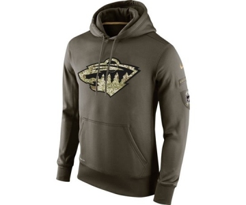 nhl jerseys minnesota wild nike green salute to service[pullover hooded sweatshirt]