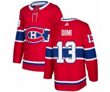 Adidas Montreal Canadiens #13 Max Domi Premier Red Home NHL Jersey