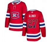 Adidas Montreal Canadiens #27 Karl Alzner Authentic Red Drift Fashion NHL Jersey