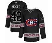 Adidas Montreal Canadiens #42 Dominic Moore Authentic Black Team Logo Fashion NHL Jersey
