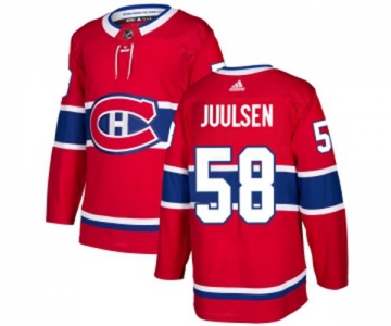 Adidas Montreal Canadiens #58 Noah Juulsen Premier Red Home NHL Jersey
