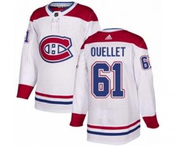 Adidas Montreal Canadiens #61 Xavier Ouellet Authentic White Away NHL Jersey