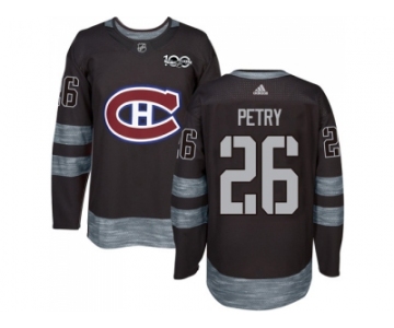 Men Adidas Montreal Canadiens #26 Jeff Petry Black 1917-2017 100th Anniversary Stitched NHL Jersey