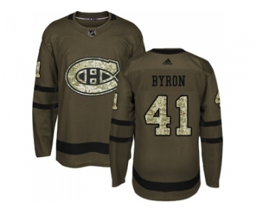 Men Adidas Montreal Canadiens #41 Paul Byron Green Salute to Service Stitched NHL Jersey