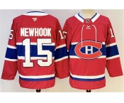 Men's Montreal Canadiens #15 Alex Newhook Red 2024-25 Stitched Jersey